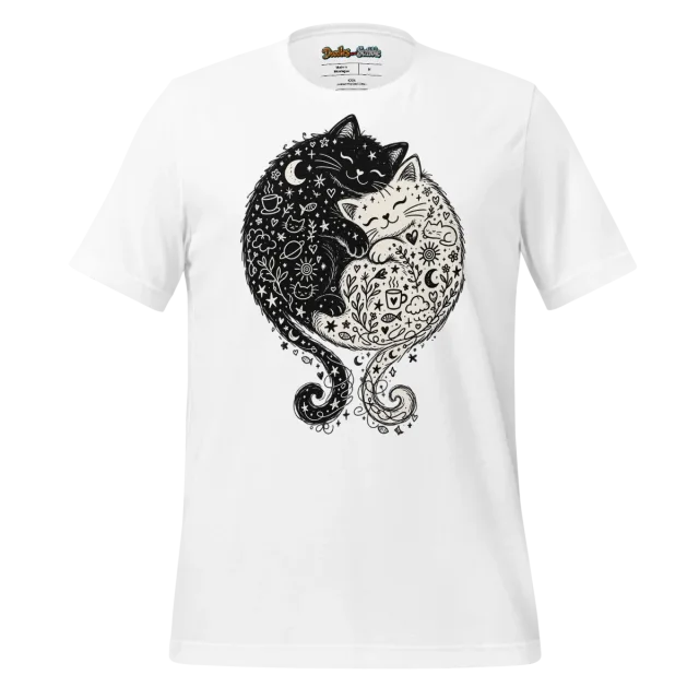 Yin Yang T Shirt Harmonious Balance Doodle