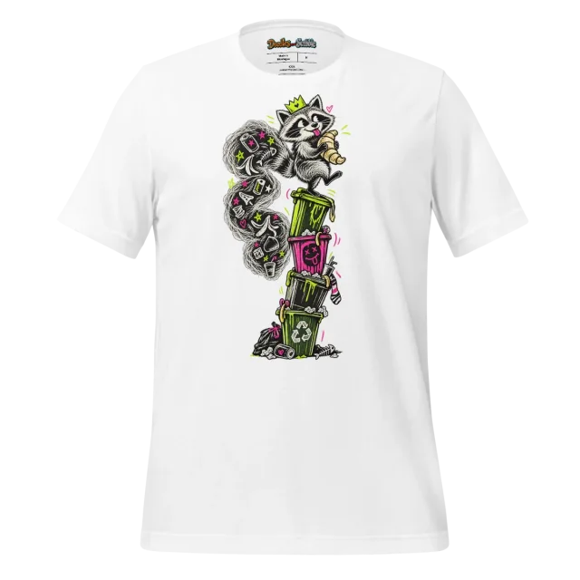 Psychedelic Raccoon T Shirt Whimsical Wonder