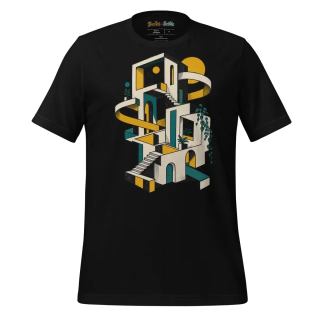 Geometric Urban Structure T Shirt Modernist Doodle alternate view