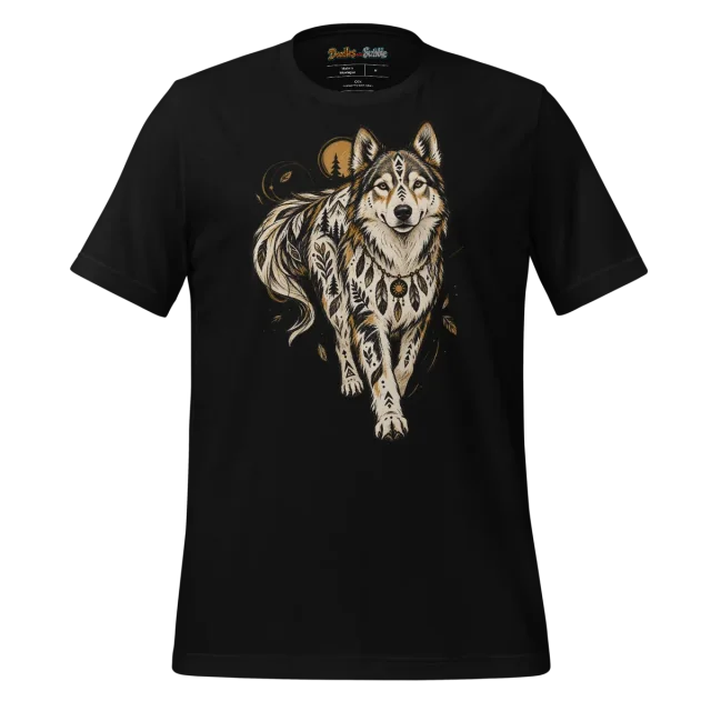 Tribal Canine T Shirt with Spirit Graphic Design alternate view