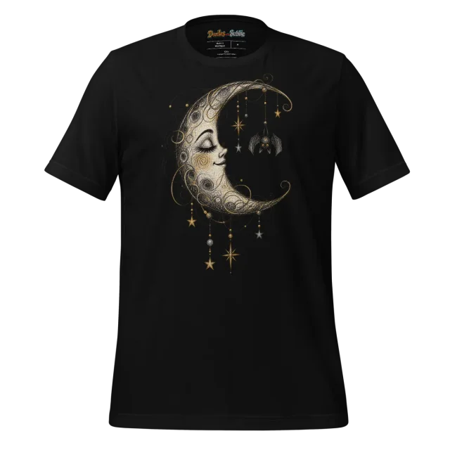 Scribbled Crescent Moon T Shirt for Halloween alternate view