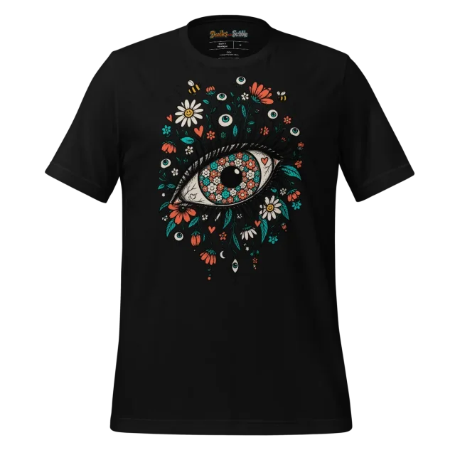 Floral Eye T Shirt Enigmatic Hypnotic Petal Gaze alternate view