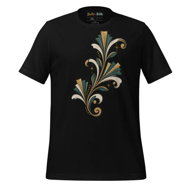 Art Deco Ornament T Shirt with Revival Scribble Pattern alternate view
