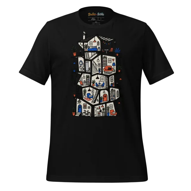 Modernist Architecture T Shirt Urban Structure Doodle alternate view