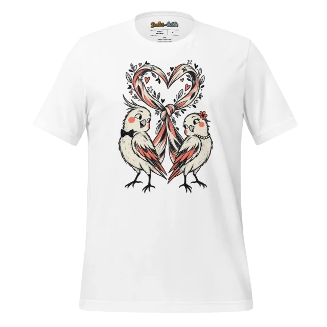 Lovebirds T Shirt Cute Animal Whimsy Design