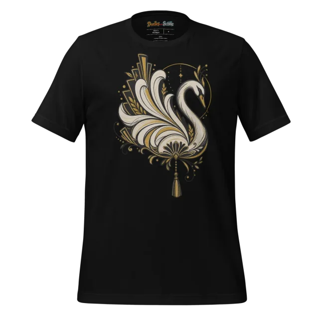 Art Deco Flair T Shirt with Intricate Scribble Emblem alternate view