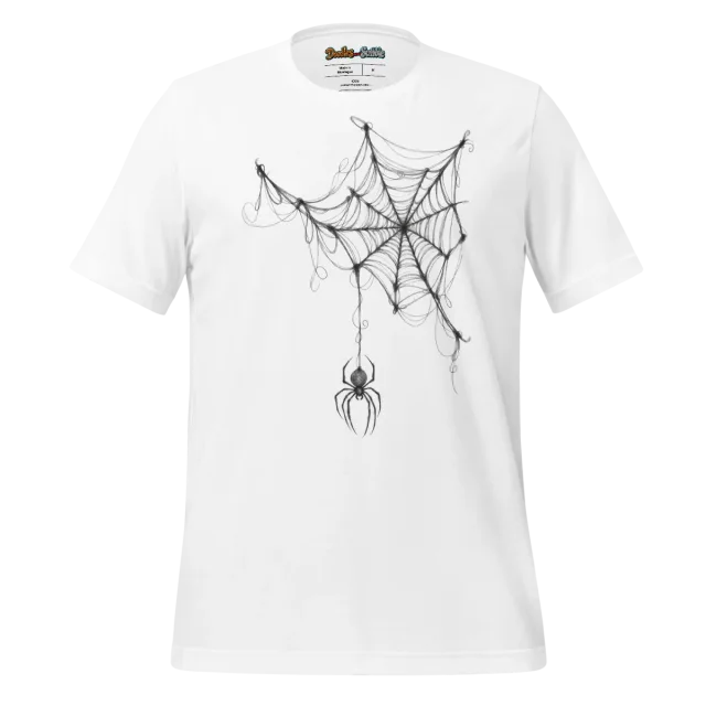 Spider Web Scribble T Shirt for Halloween