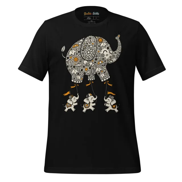 Zentangle Elephant T Shirt Gentle Titan of the Savannah alternate view