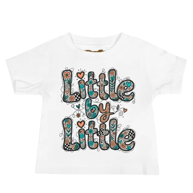 Exact Words Little By Little In Gentle Stacked Max Doodles Baby T Shirt