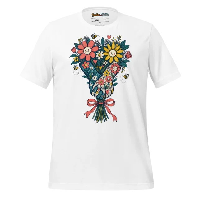 Floral Unity T Shirt Bouquet of Harmony Doodle