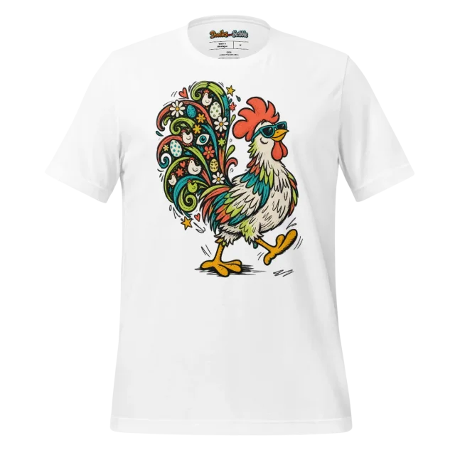 Psychedelic Poultry T Shirt Abstract Doodle