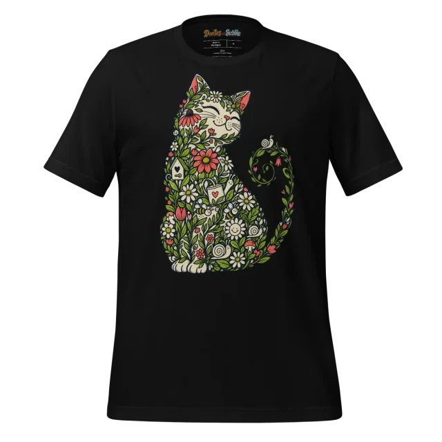Garden Fantasy T Shirt Playful Nature Doodle alternate view