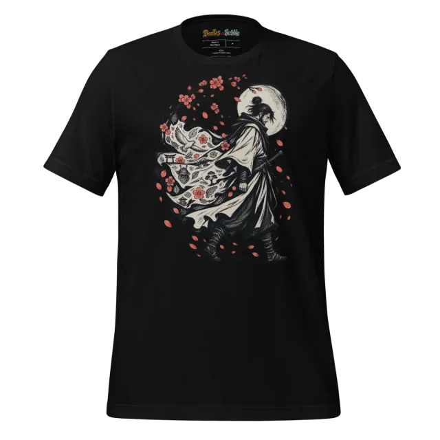 Samurai Blossom T Shirt Warrior Resilience Design alternate view