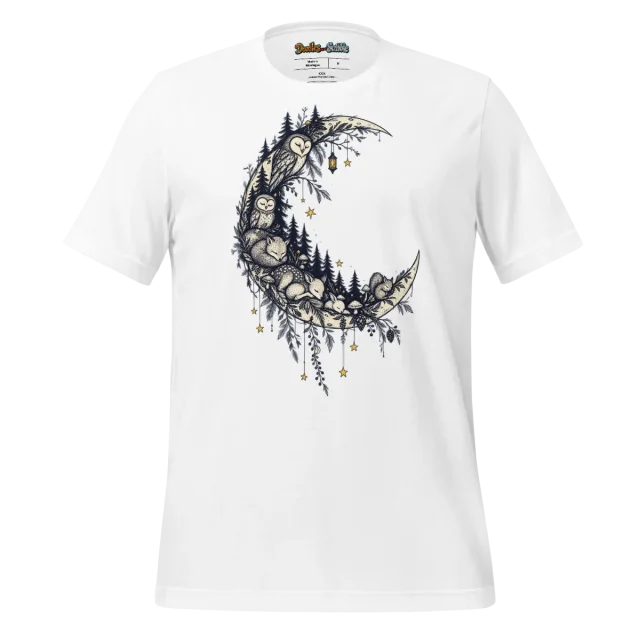 Forest Moon T Shirt Nocturnal Whisper Doodle