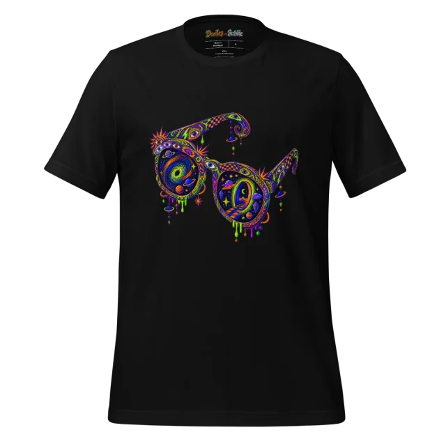Psychedelic Sunglasses T Shirt with Colourful Patterns alternate view