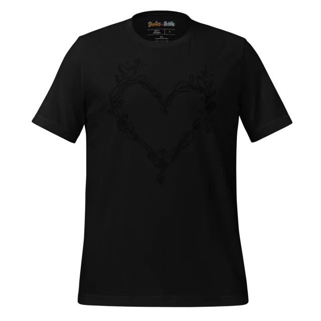 Heartfelt Scribbles T Shirt with Love Doodle alternate view