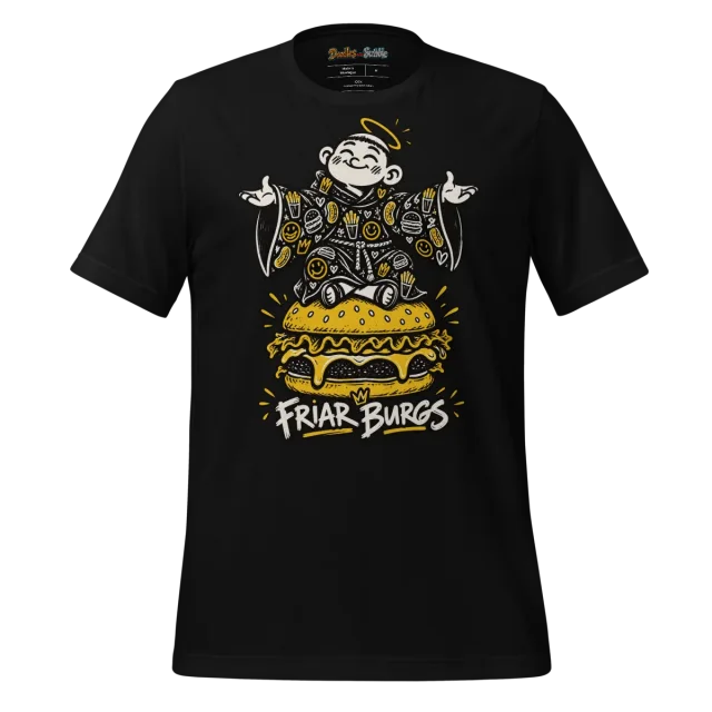 Friar Burgs Monk T Shirt Small Monk & Burger Logo alternate view