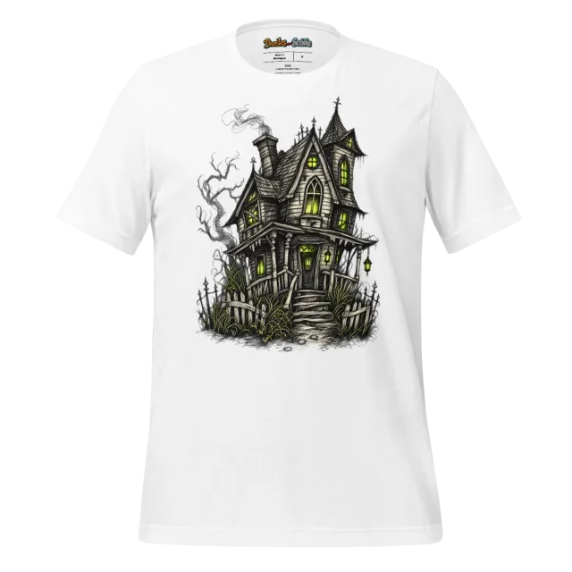Scribbled Haunted House T Shirt for Halloween