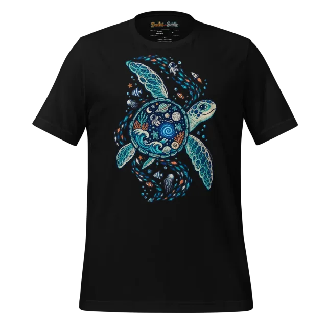 Psychedelic Turtle T Shirt Oceanic Orbits alternate view