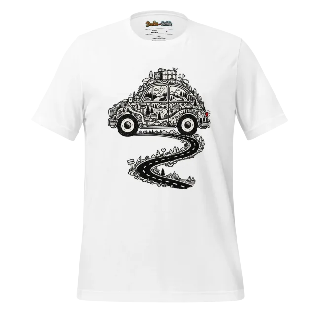Classic Car Doodle T Shirt Vintage Drive