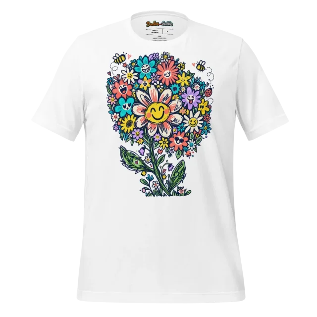 Bursting Floral T Shirt Vibrant Petal Explosion