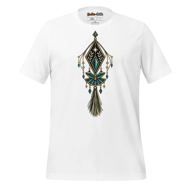 Art Deco Jewel T Shirt Stylized Doodle Centerpiece