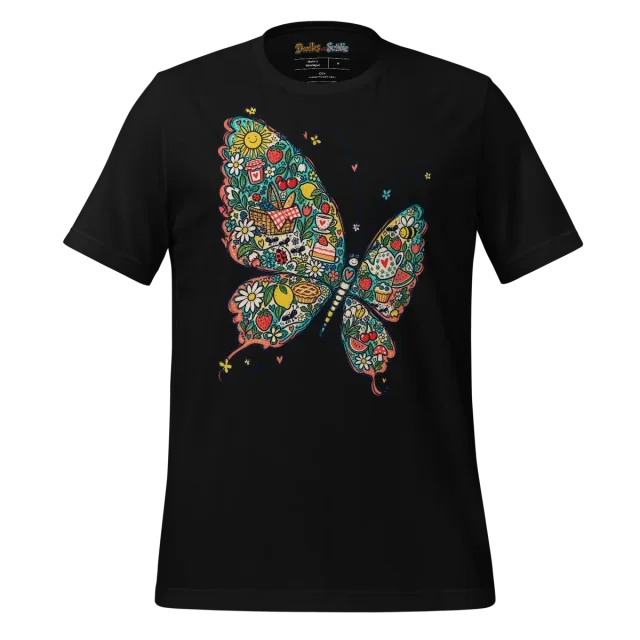 Butterfly Brilliance T Shirt with Colourful Wing Art alternate view