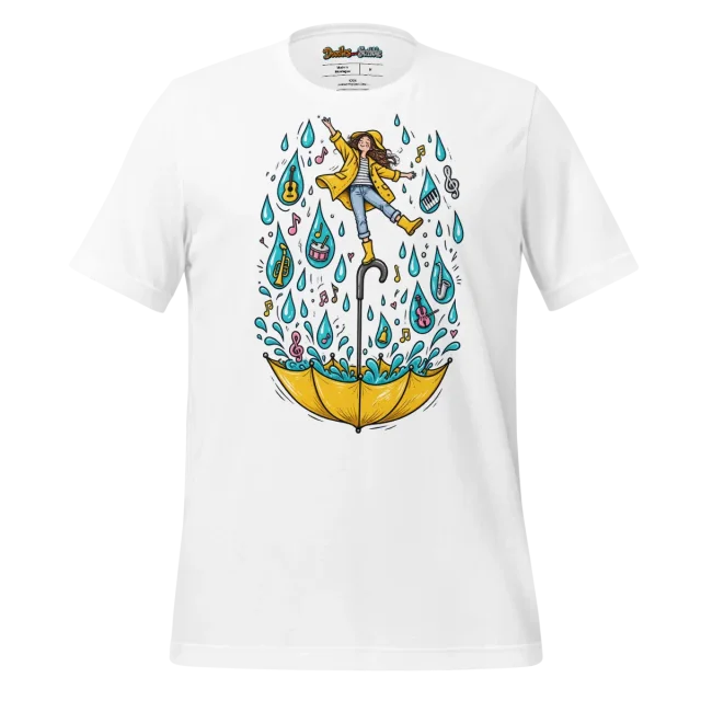 Musical Rain T Shirt Melody in the Rain Doodle