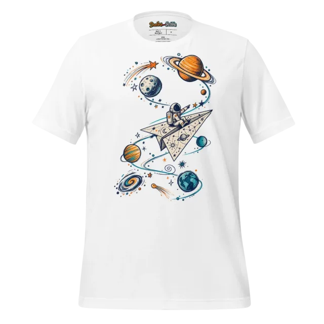 Cosmic Voyager T Shirt Space Odyssey Doodle