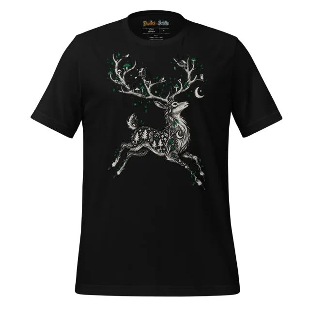 Zentangle Stag T Shirt Forest Monarch alternate view