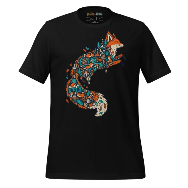 Psychedelic Fox T Shirt Mystical Forest alternate view