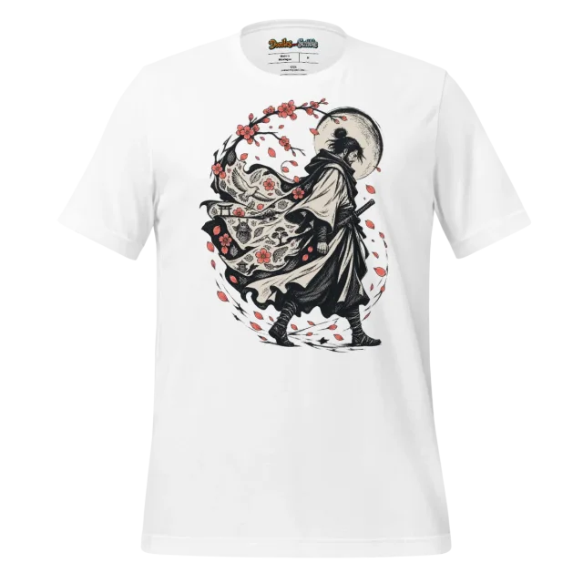 Samurai Blossom T Shirt Warrior Resilience Design