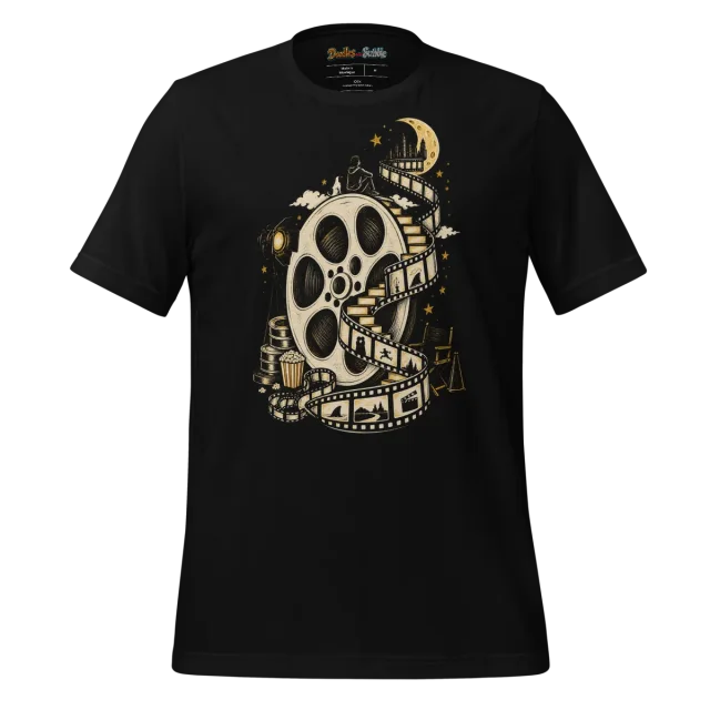 Film Reel T Shirt with Classic Cinemaphile Doodle alternate view