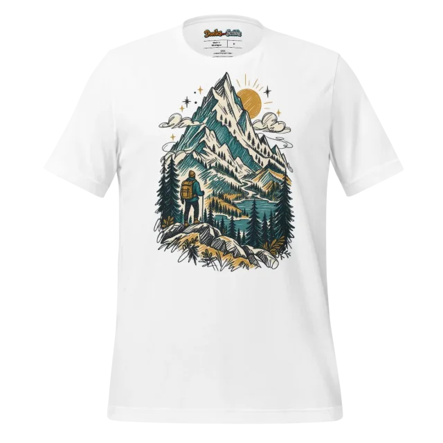 Mountain Horizon T Shirt Inspired Doodle Design