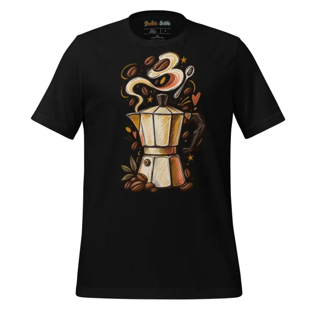 Espresso Doodle T Shirt Bold Brew Design alternate view