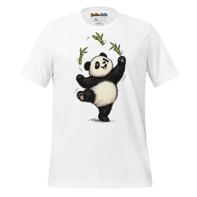 Panda Playtime T Shirt Cherubic Illustration