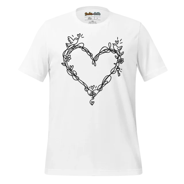Heartfelt Scribbles T Shirt with Love Doodle