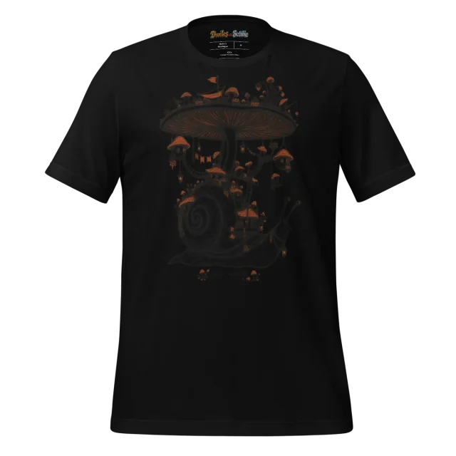 Whimsical Mushroom T Shirt with Doodle Art alternate view