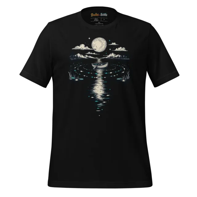 Tranquil Lake T Shirt Serene Waters Doodle alternate view