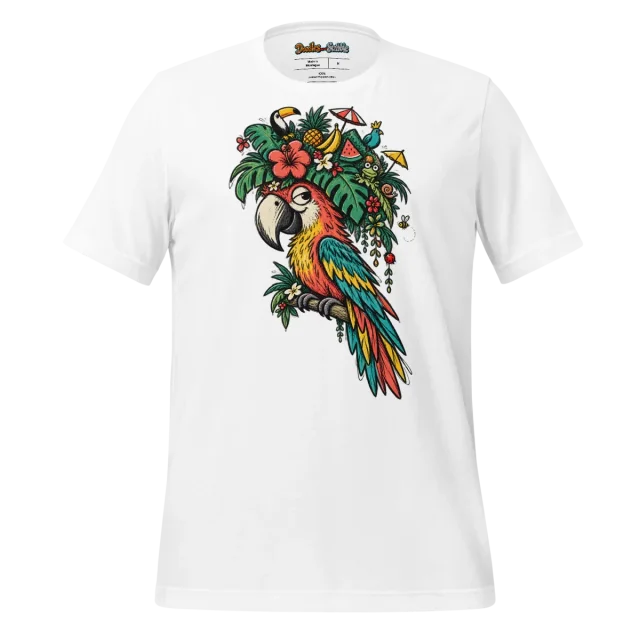 Zentangle Parrot T Shirt Tropical Illusion Design