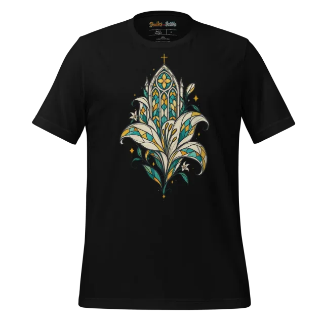 Stained Glass Lily T Shirt Church Vision of Grace alternate view