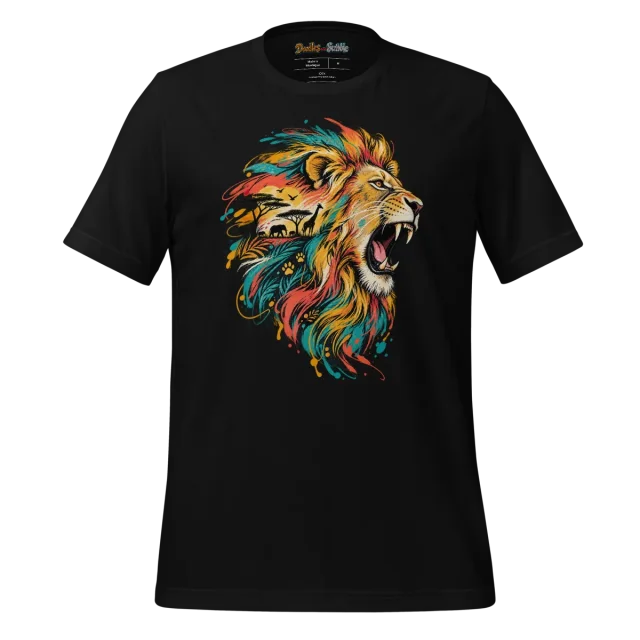 Savannah King T Shirt with Vibrant Color Burst Art alternate view