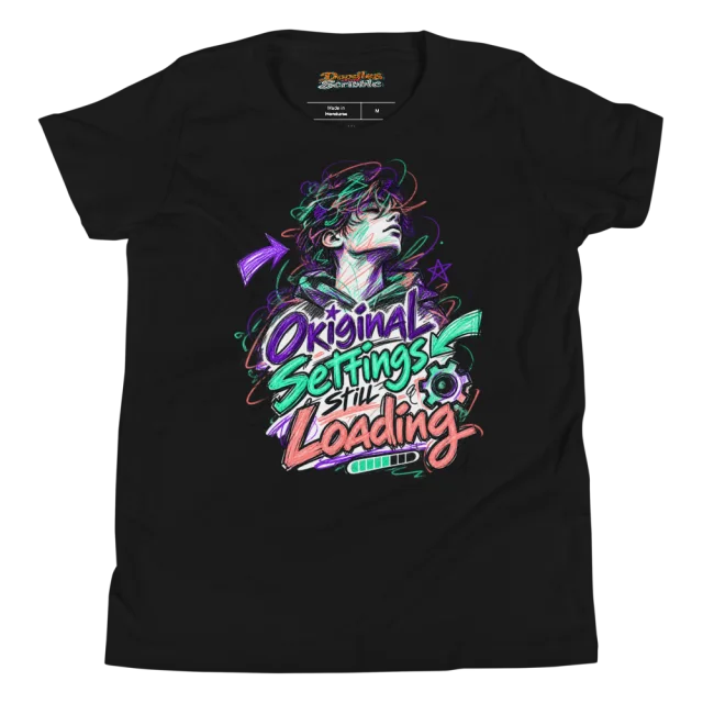 Original Settings Still Loading Youth T Shirt alternate view