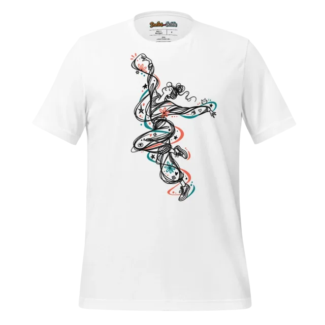 Flowing Forms T Shirt Dynamic Movement Doodle