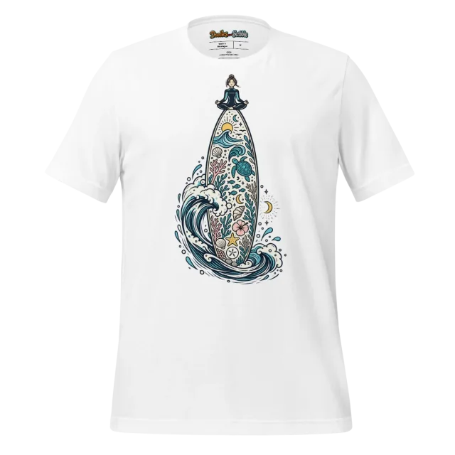 Surfing Doodle T Shirt Serenity Swell