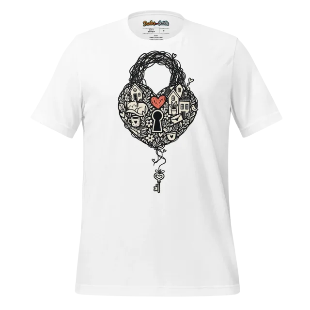 Locked in Love T Shirt Soulful Scribbles Design