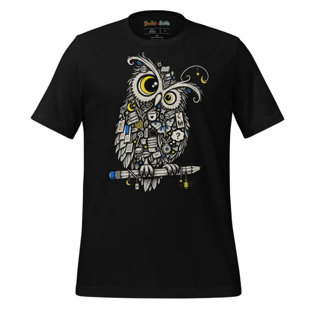 Psychedelic Owl T Shirt Wisdom in Colours alternate view
