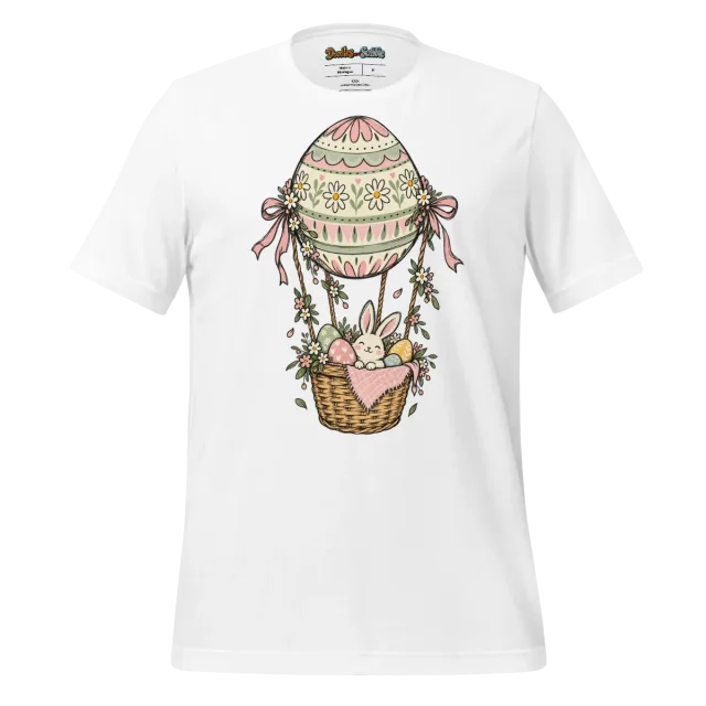 Pastel Easter Basket T Shirt with Serene Delight Doodle