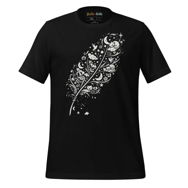 Dreamcatcher Feather T Shirt Ethereal Scribble Design alternate view