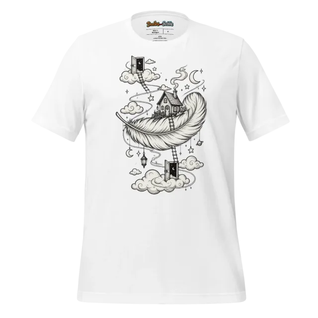 Monochrome Dreamscape T Shirt Intricate Thoughts Doodle
